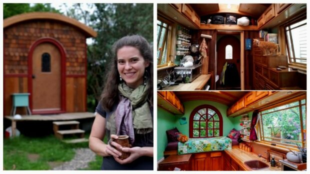 Lina erfand und baute selbständig ein Mikrohaus mit einer Fläche von nur 9,3 Quadratmetern
