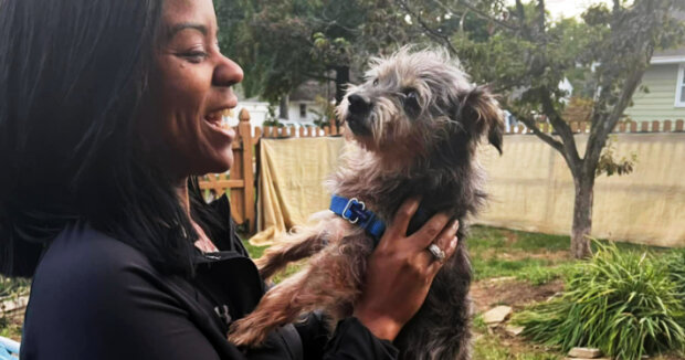 Treffen nach 5 Jahren: Der Hund kehrte nach Hause zurück und sprang seiner Besitzerin in die Arme
